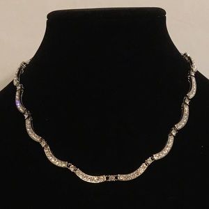 Rhinestone Scallop Necklace